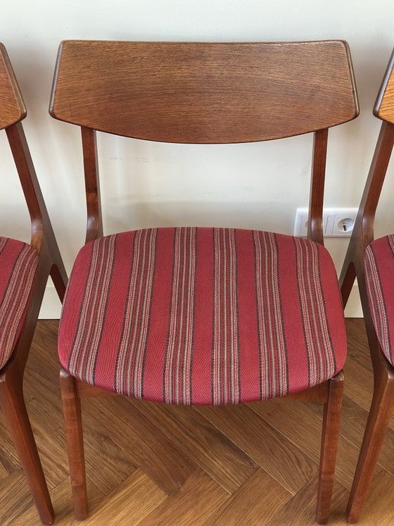 Image 1 of Set 6 vintage stoelen Deens Design jaren 50/60
