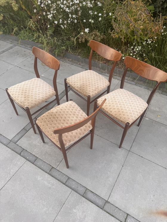 Set 4 Lübke Chairs – interlübke, Dining chairs, Wood, Textile (photo 7 of 8)