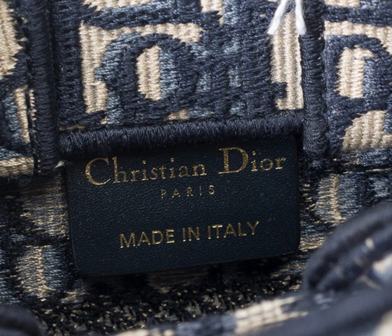 Image 1 of Sac DIOR Book Tote en Toile Bleu Marine - 101647 Prix soldé