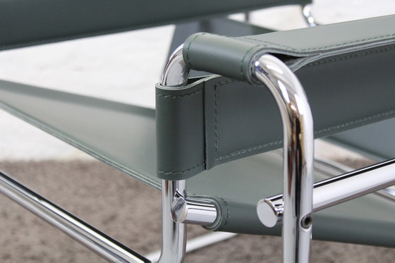 Image 1 of Green Wassily Chair Marcel Breuer Knoll Seats