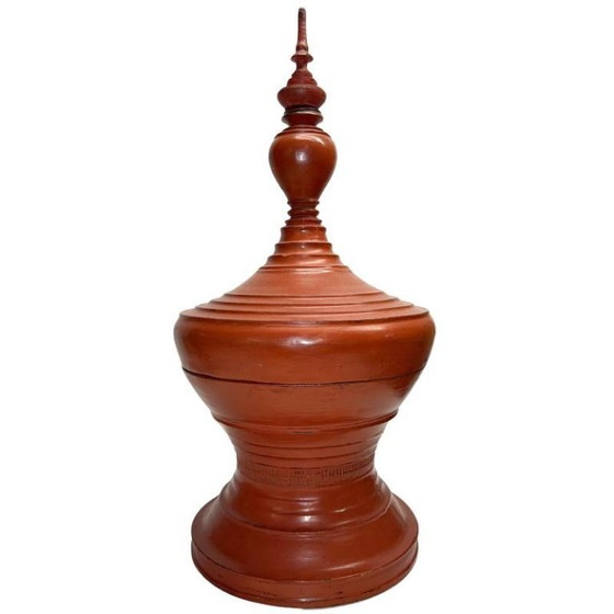 Image 1 of Antieke Birmese Lak Offer Vaten Set – (SALE) 