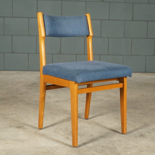 Ensemble de 6 chaises de salle à manger vintage - bleu