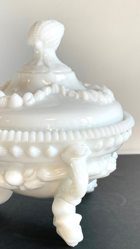 Image 1 of Vintage opaline glass candy dish