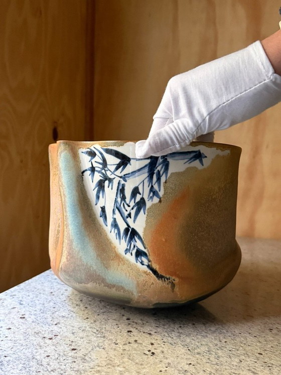 Unique Joop Cock Studio Pottery – Hand-Painted Sculptural Ceramic Vase Pot - Dutch Design Hand Made (photo 13 of 15)