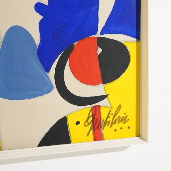 Image 1 of Aldo Gentilini, tempera su cartone, anni '70