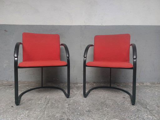 2 sillas de comedor rojas