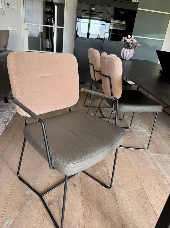 Bert Plantegie Esszimmergarnitur – Leather, Metal (photo 3 of 5)