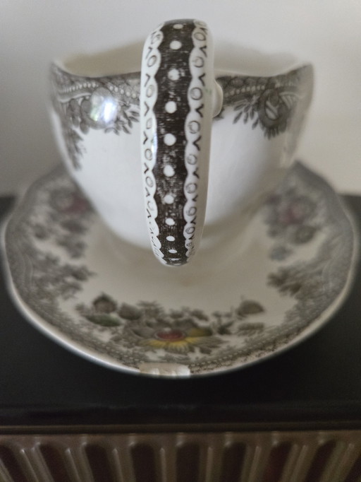 Plat à sauce wedgwood enoch oriental pheasants colour