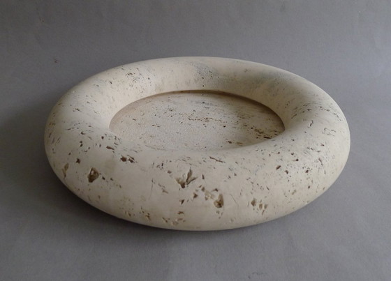 Image 1 of Carrara Traventin Schale Design Alessandro Giusti/ Egidio Di Rosa UP&UP 70s