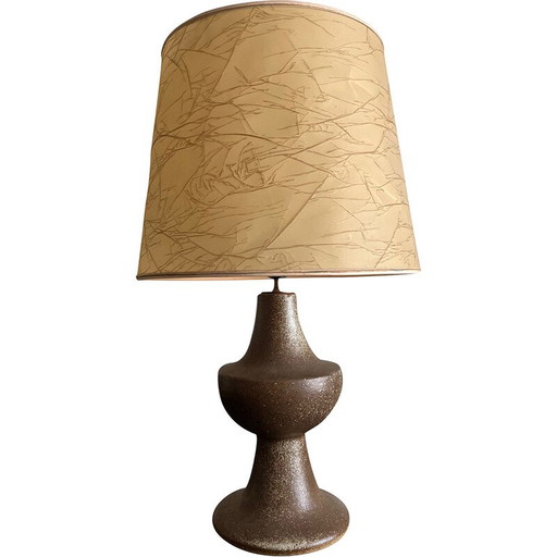 Vintage brutalist sandstone lamp