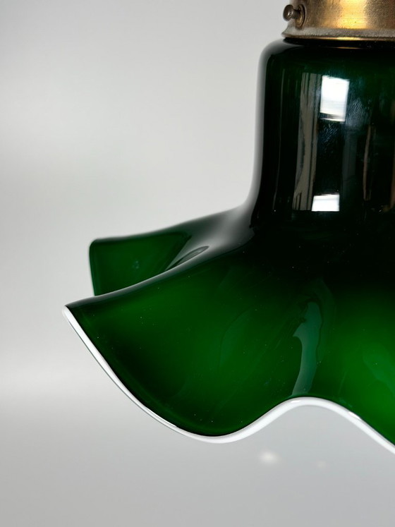 Lampada da soffitto Peill & Putzler Germania, anni '60/'70, in vetro, design Space Age. – Plafoniere, Metal (photo 5 of 13)