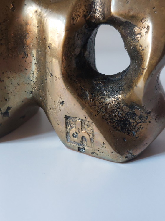 Image 1 of Very rare pair of brutalist David Marshall bookends