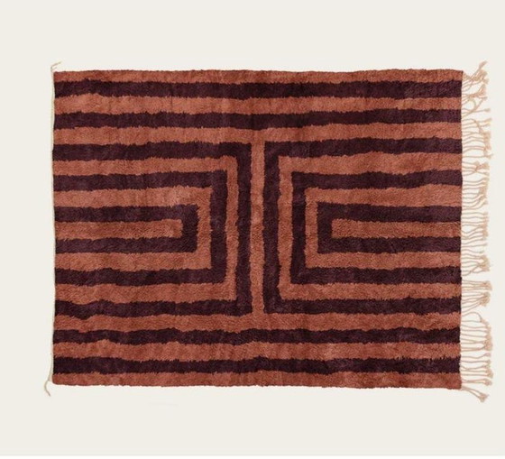 Ecru Berber Rug with Geometric Patterns 150/250cm – Rugs & carpets, Wool (photo 2 of 5)