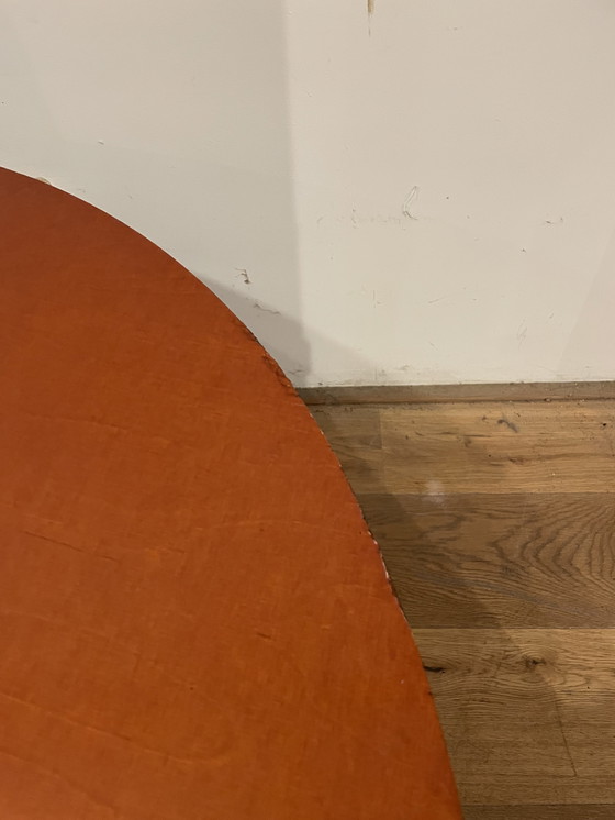 Image 1 of Runder Couchtisch mit Metallbeinen und Sperrholzplatte