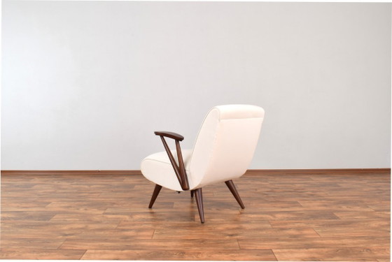 Mid-Century Modular Polish Armchairs, 1960s, Set of 2 – GFM, Wood, Wool (photo 14 of 20)