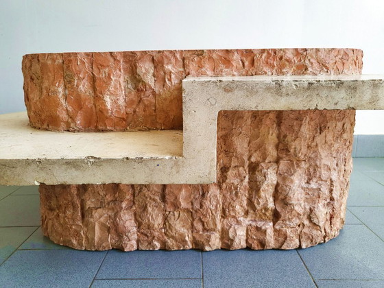 Image 1 of Vintage 1980s Magnussen Ponte coffee table in Mactan stone.