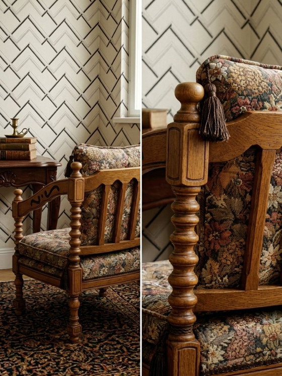 Giorgetti Gallery Collection (1975) - Unieke set van twee vintage fauteuils – Textile (photo 4 of 5)