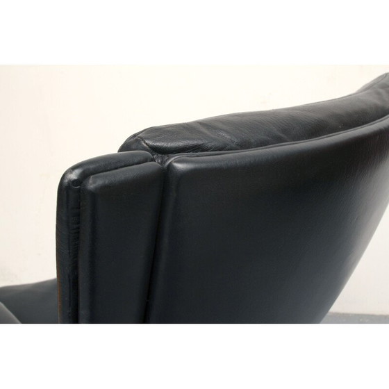 Image 1 of Vintage swivel armchair in leather by Geoffrey Hartcourt for Artifort, Netherlands 1970s