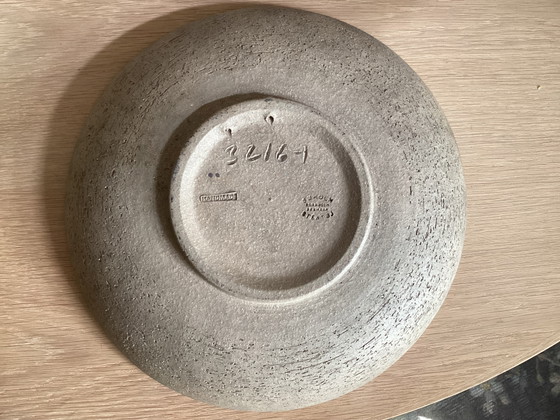 Mid-Century Large Danish Studio Potters Bowl or Wall Plate by Noomi Backhausen for Søholm, 1960s. – Ceramic (photo 3 of 5)