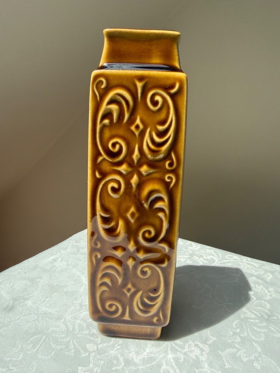 Ditmar Urbach Ceramic Vase & Box Czechoslovakia Set - Free Matching Ashtray (photo 6 of 11)