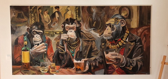 Image 1 of Trois singes dans le bar