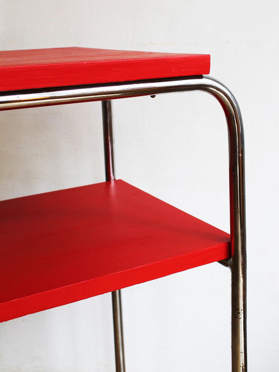 Image 1 of 1930's Modernist Tubular Side Table Model R7 by Slezak