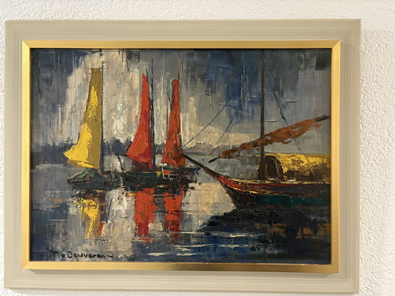 Image 1 of Très beau tableau avec des voiliers