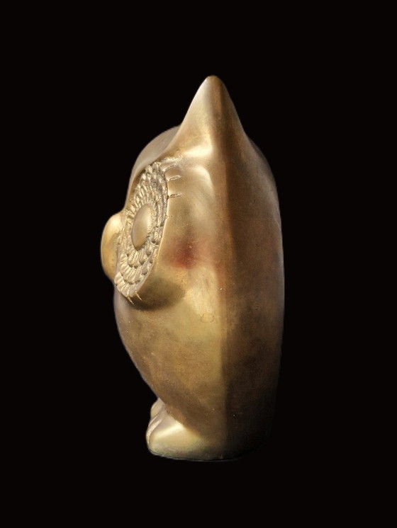Image 1 of Caravell Design - Grootste maat koperen uil - 1736 gram!