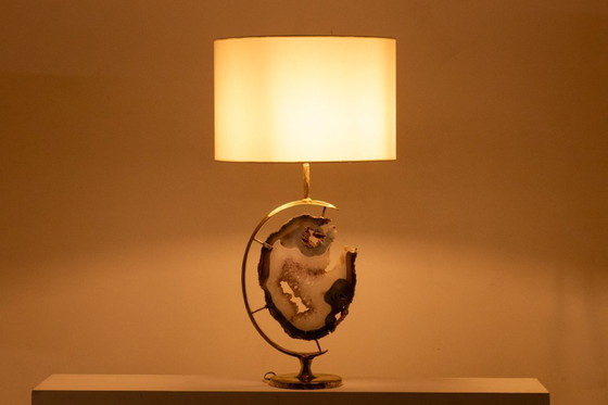 Image 1 of Lampada in bronzo e ametista. Circa 1970.