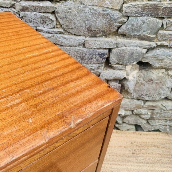 Cassettiera vintage con maniglie in pelle – Anni '50/'60 – Cassettiere, Legno (photo 20 of 25)