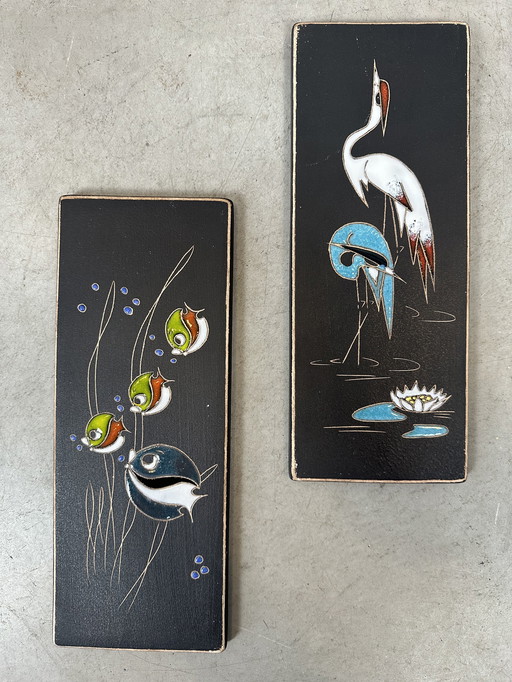2x RUSCHA Keramik wall plates