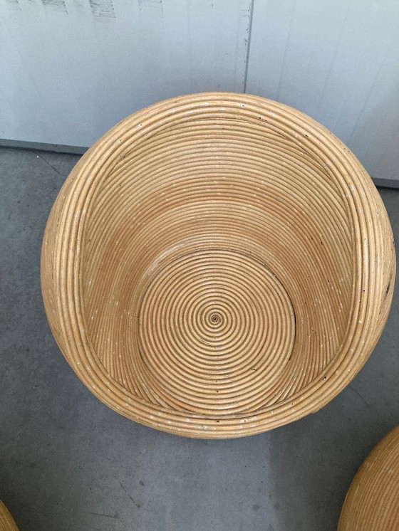 Image 1 of Conjunto de Ratán Bambú Niños Sillón Mid - Century Gabriella Crespi Style