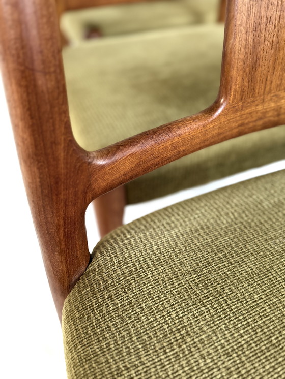 Image 1 of 6x vintage Deense eetkamerstoel, Burchardt-Nielsen ‘70