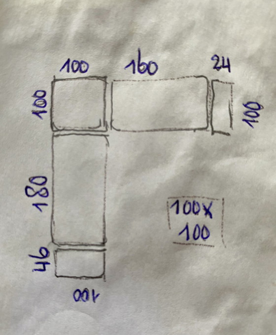 Image 1 of Canapé d'angle modulable Natuzzi 5 éléments et repose-pieds avec plateau en verre