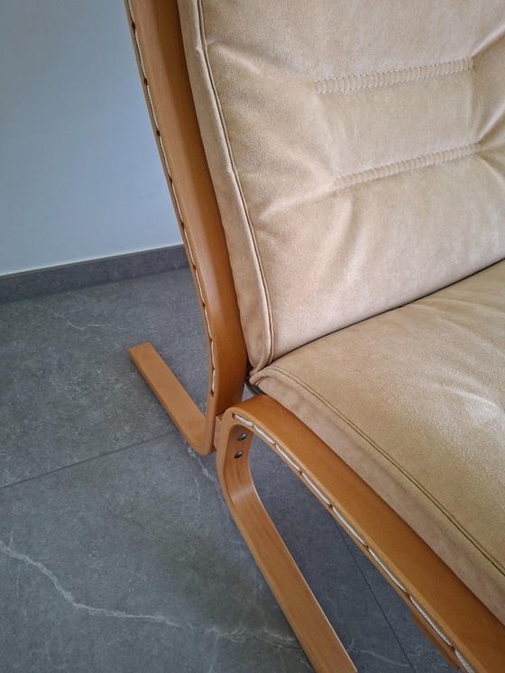 Vintage EKORNES Fauteuil – Showroommodel – Made In Norway – 2 zitsbanken, Polyester (photo 16 of 18)