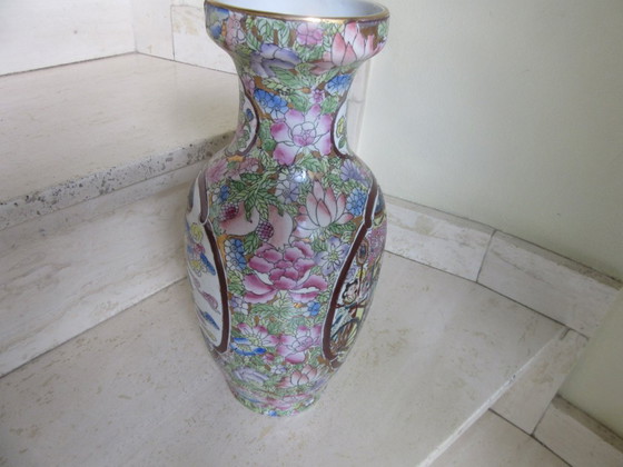 Large Chinese Vase Signed, Also With "Made In China" Label, 31 Cm Tall – Ceramic, Porcelain (photo 3 of 13)