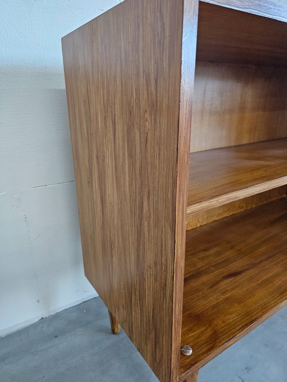 Vintage Mid-Century Lowboard / Bookcases, 60s/70s Scandinavian Style, Wood, Brown, Mid Century Modern (photo 4 of 13)