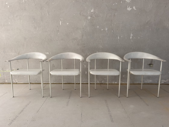 4x Fasem Chairs – Dining chairs, Leather, Metal (photo 2 of 8)