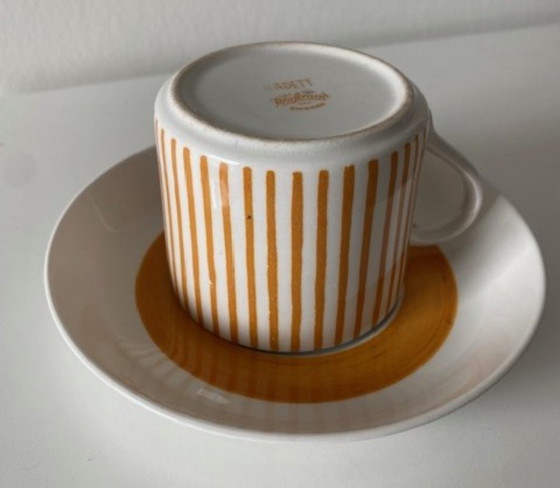 Image 1 of Rorstrand Sweden Hertha Bengtson 1950s Rare Kadett cup and saucer