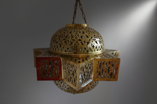 Lampada a sospensione in filigrana orientale fatta a mano