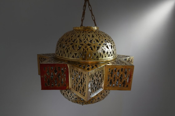 Image 1 of Lampada a sospensione in filigrana orientale fatta a mano