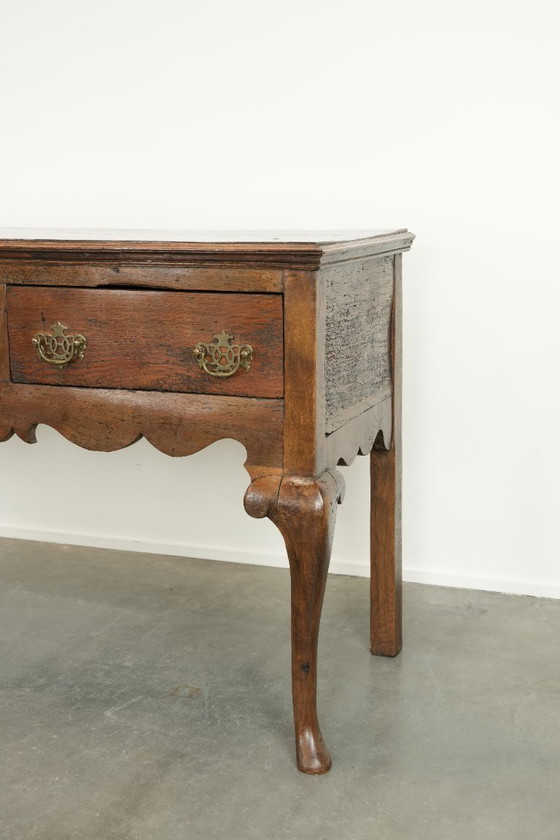 Image 1 of Antique English sideboard from the 18th century made of oak