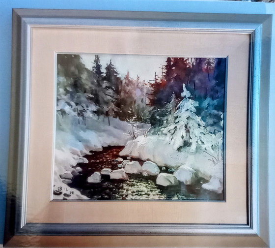 Image 1 of Dipinto ad olio della montagna Peaktu