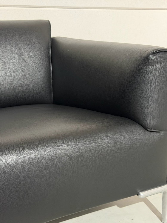 Bert Plantagie Monty Armchairs - as good as new – polished steel, Leather (photo 2 of 10)
