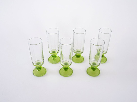 Image 1 of Ensemble de six verres, design italien, années 1970, fabriqué en Italie