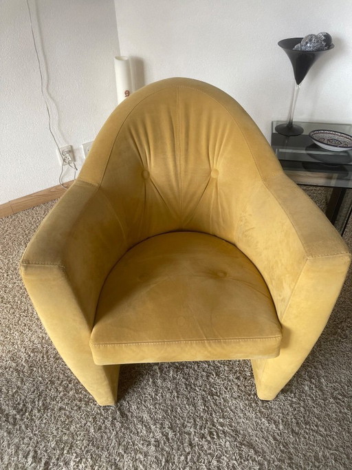 Fauteuil Carabas authentique Leolux – Jaune ocre