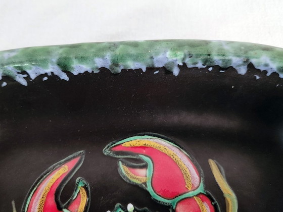 Image 1 of Vide poche signé Gabriel Fourmaintraux Desvres Années 50/60s Vintage