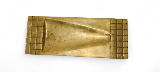 Image 1 of Brutalist Brass Desk Set 1960s – Sculptural Mid-Century Design, Style of Luigi Stefan Varga Office