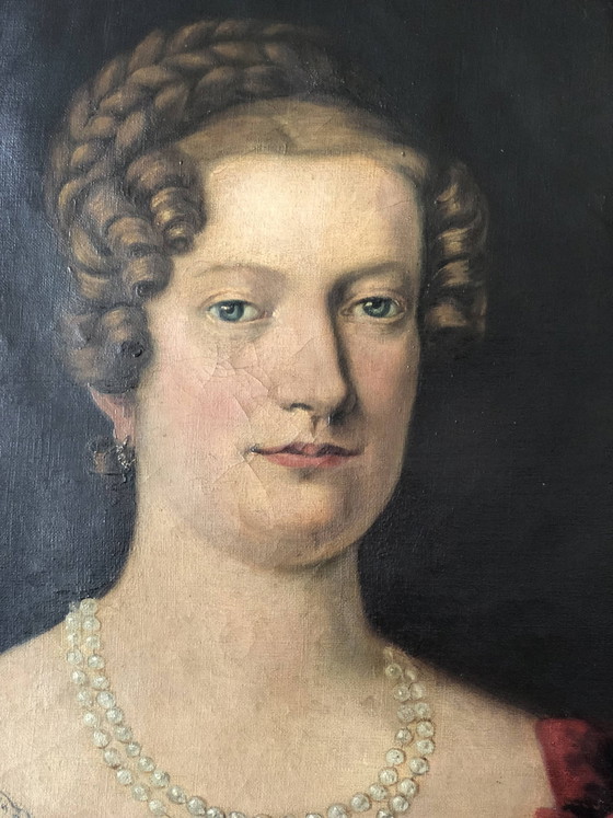 Image 1 of Grand portrait original ancien du XIXe siècle représentant un Allemand