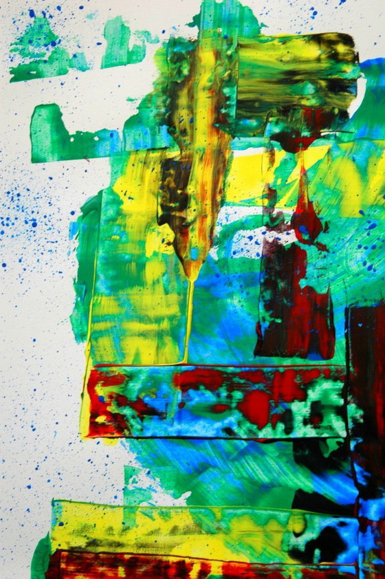 Image 1 of CB. Abstract op papier 26/149 Diptiek